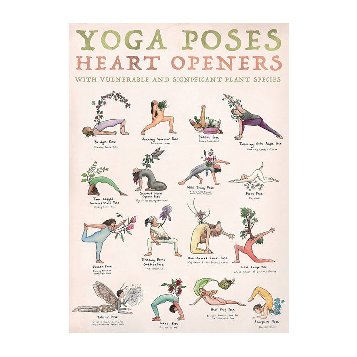 Poster di posa yoga Olivenorma Partner per aprire il cuore 