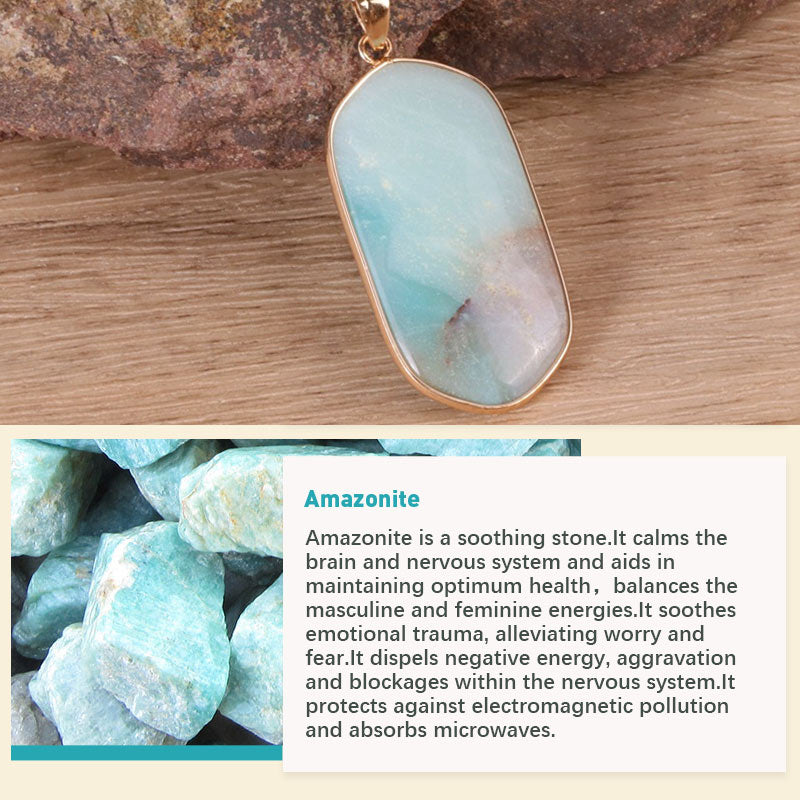Collana in pietra di cristallo naturale Olivenorma