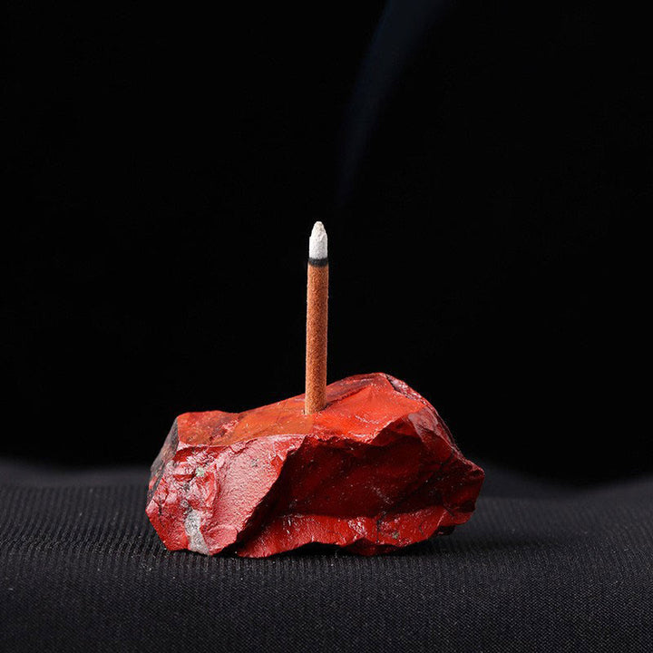 Olivenorma Crystal Raw Stone Porta incenso per bastoncini Decorazione con pietre preziose