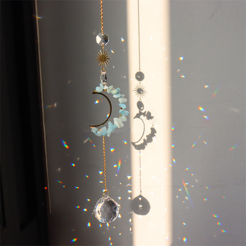 Olivenorma Moon Suncatcher - Campanello a vento da parete
