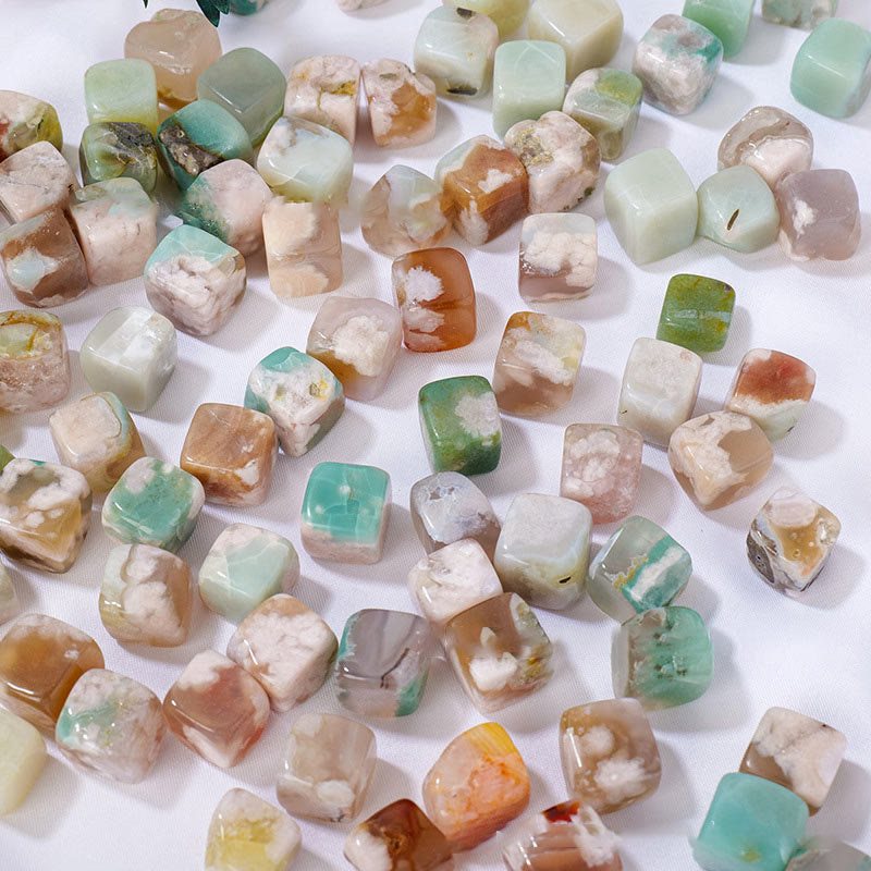 Cubo di cristallo di agata di ciliegio Olivenorma in pietra naturale