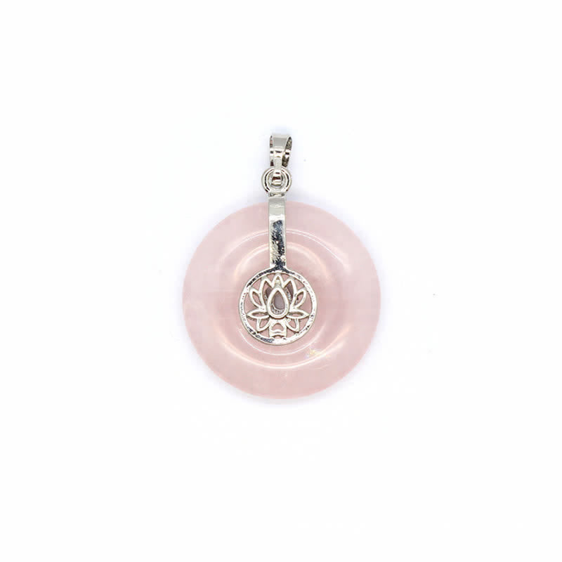 Collana con fibbia della pace in cristallo naturale Olivenorma e albero della vita