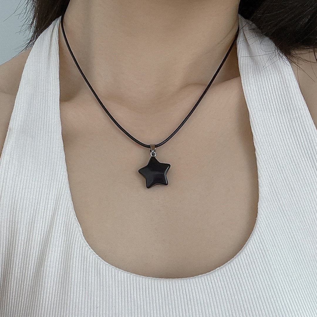 Collana con ciondolo a forma di stella in cristallo naturale Olivenorma