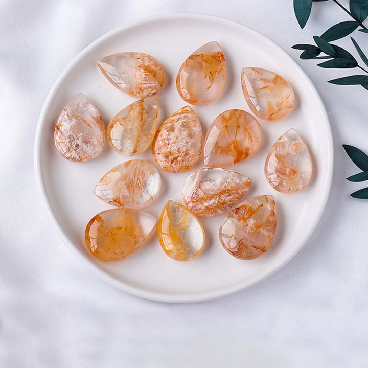 Olivenorma Ghost Phantom Quartz Goccia Pietra Naturale