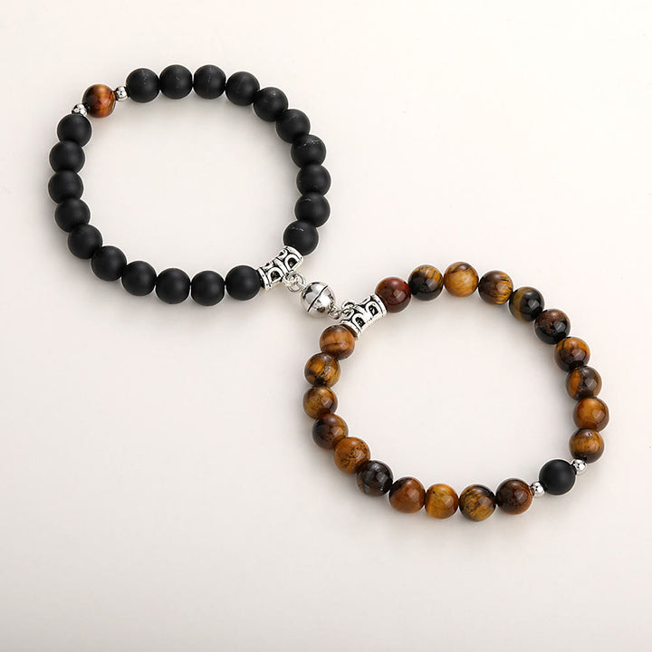 Olivenorma 2 pezzi set di braccialetti magnetici per coppie 