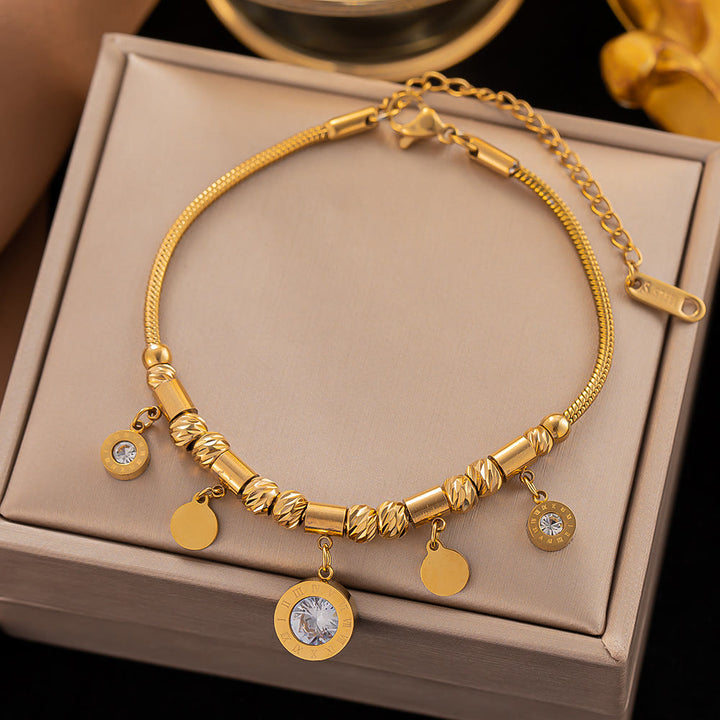 Olivenorma Collana con Braccialetto Fantasy Malocchio Turchese Dorato 