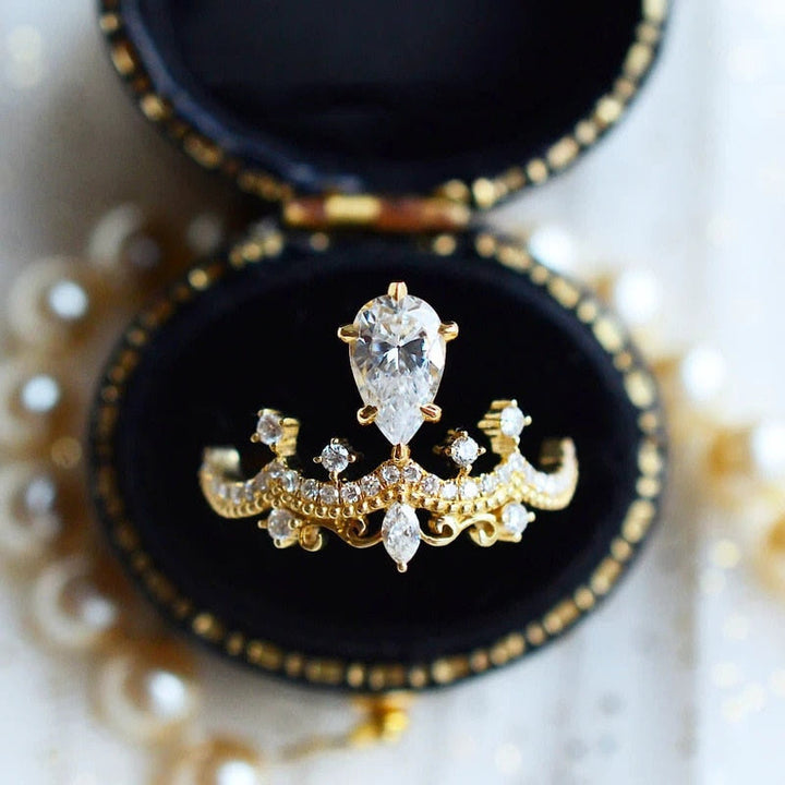 Anello di fidanzamento di lusso Olivenorma Crown Zircon 