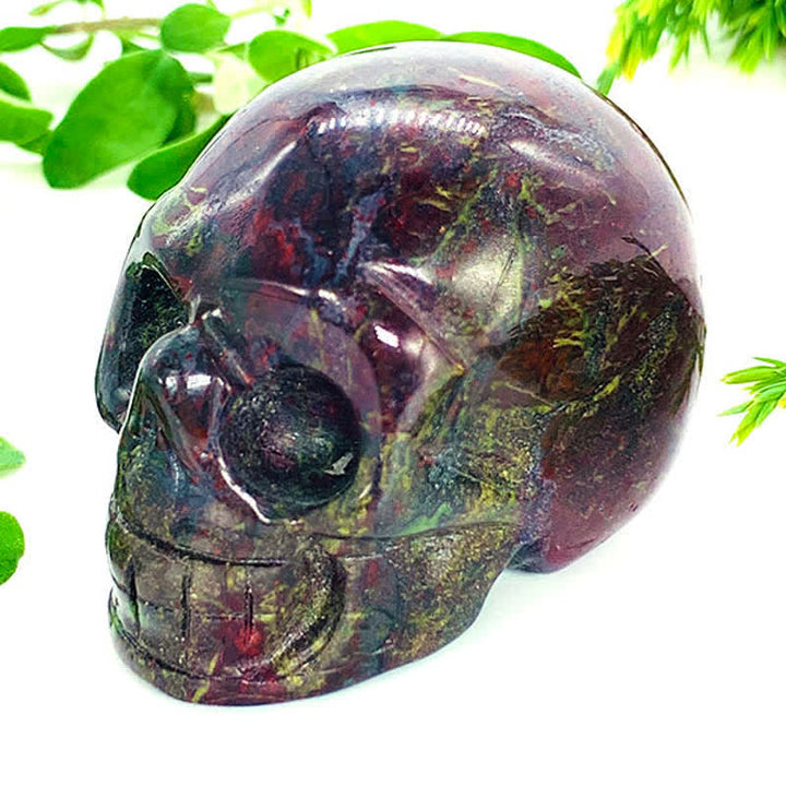 Decorazione di Halloween con teschio di cristallo naturale Olivenorma
