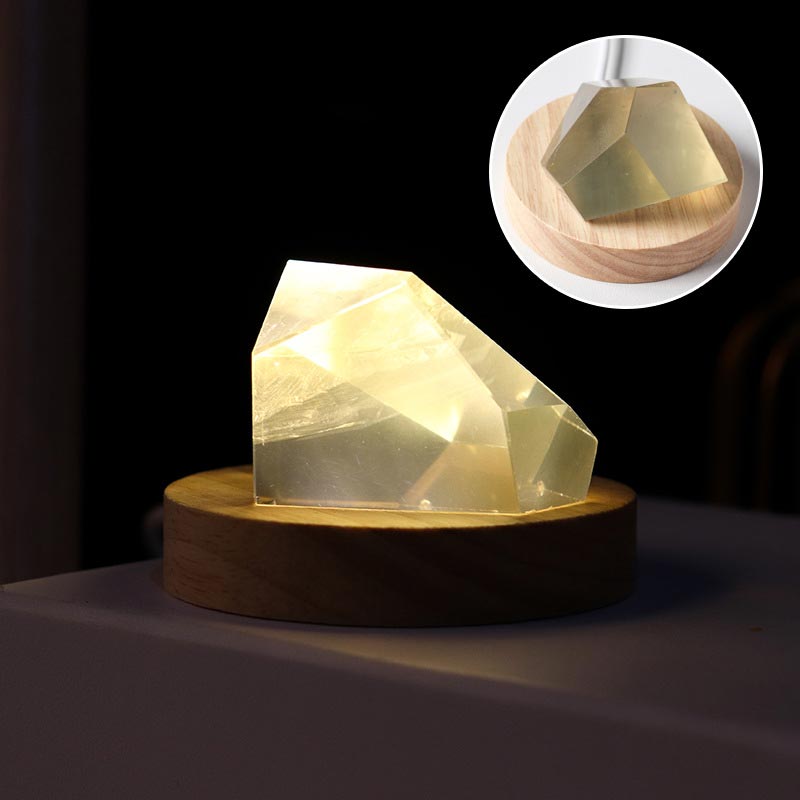 Olivenorma USB Lampada in cristallo naturale