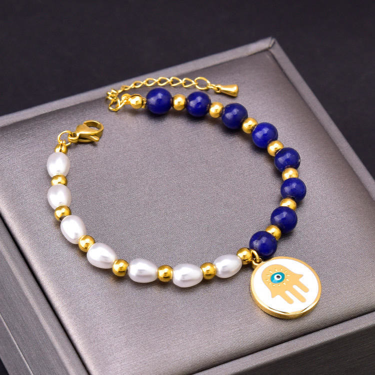 Olivenorma Pearl Lapislazzuli Turchese Collana Bracciale Orecchini Set