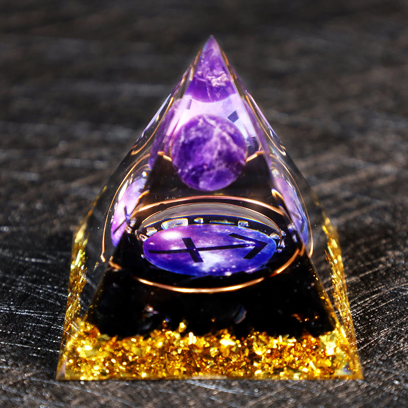 Olivenorma Ametista Palla Ossidiana Ghiaia Zodiaco Sagittario Orgone Piramide