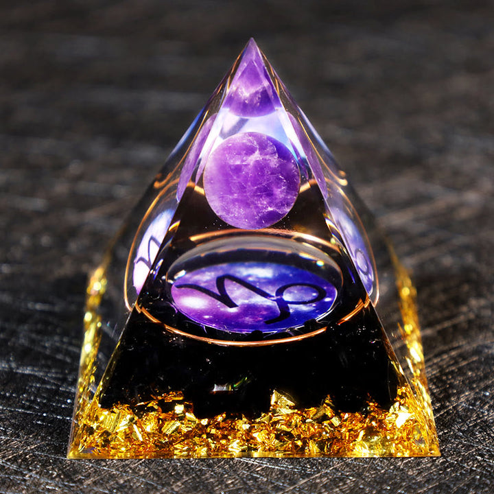 Olivenorma Ametista Palla Ossidiana Ghiaia Zodiaco Capricorno Orgone Piramide 