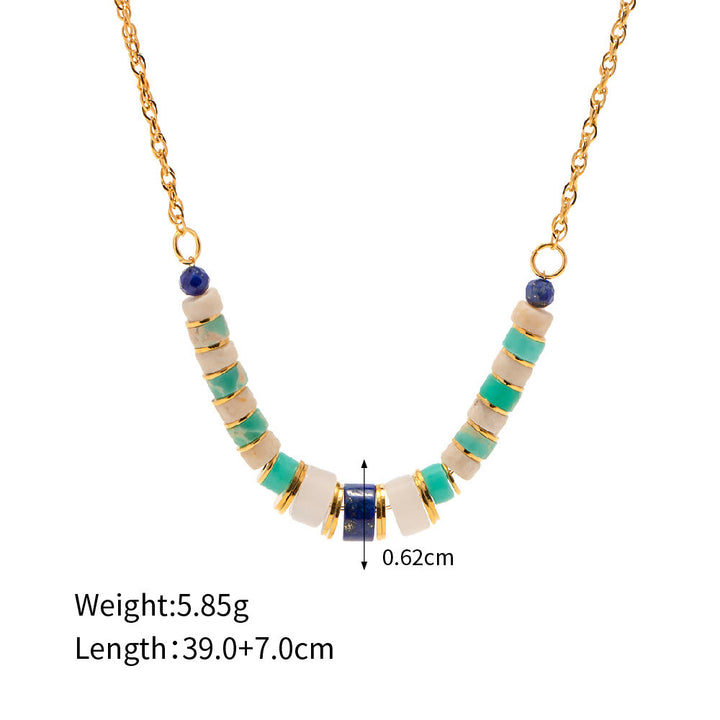 Olivenorma Lapislazzuli Pietra dell'Imperatore Agalmatolite Set di Gioielli 