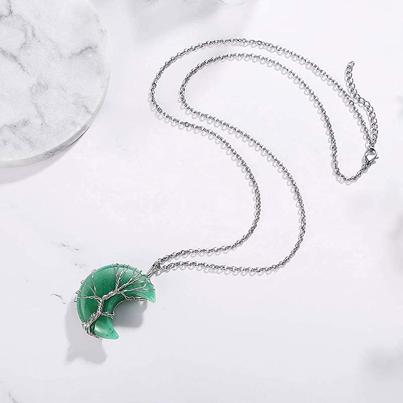 Collana con luna in cristallo naturale Olivenorma