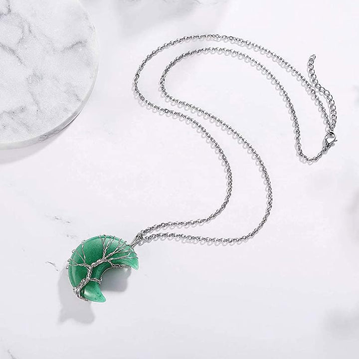 Collana con luna in cristallo naturale Olivenorma
