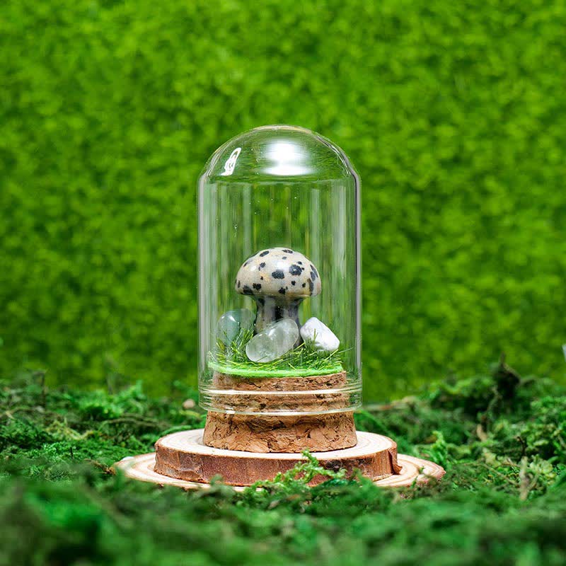 Olivenorma Copertura in vetro Decorazione a fungo in cristallo naturale