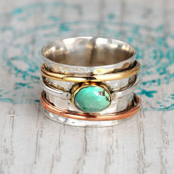 Anello portafortuna in pietra di luna Olivenorma