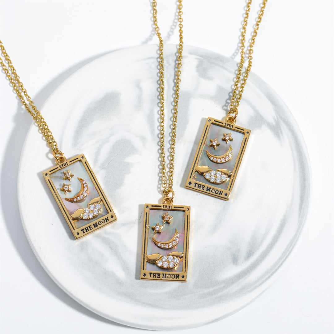 Collana Olivenorma Zircone Oro Placcato Tarocchi Olio Goccia