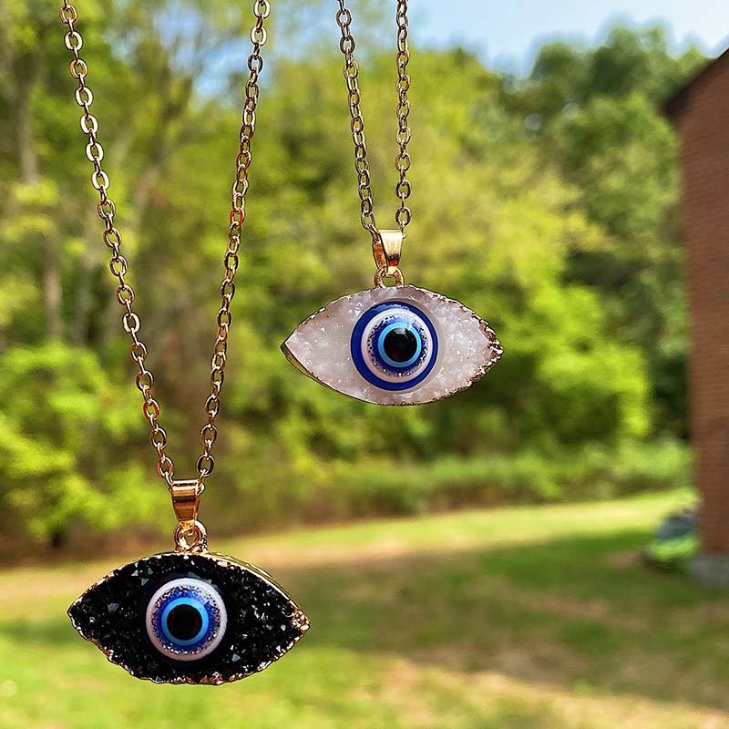 Collana energetica con quarzo ialino Olivenorma e malocchio - image 1
