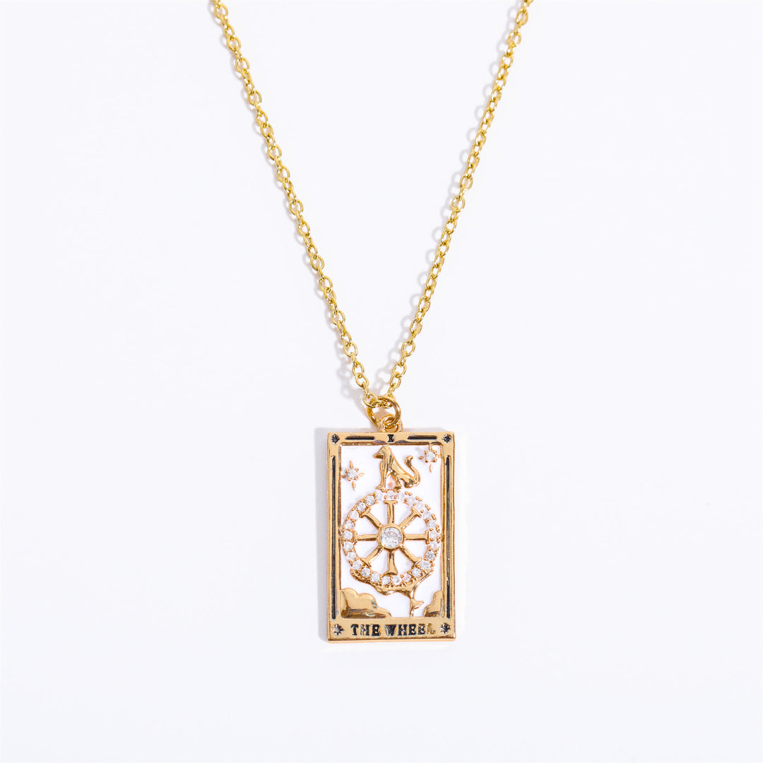 Collana Olivenorma Zircone Oro Placcato Tarocchi Olio Goccia