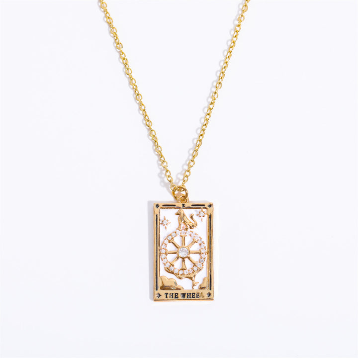 Collana Olivenorma Zircone Oro Placcato Tarocchi Olio Goccia