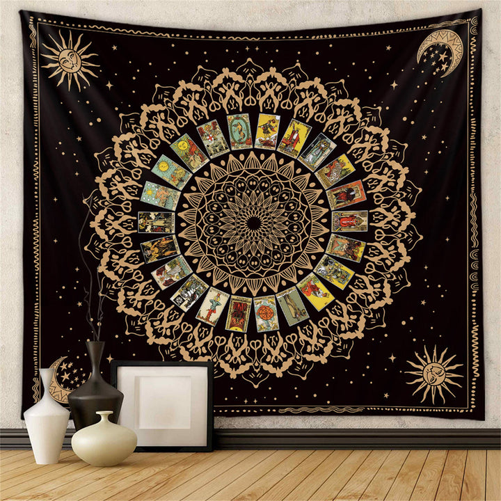 Olivenorma Vintage Tarot Sole e Luna Wall Art Tapestry