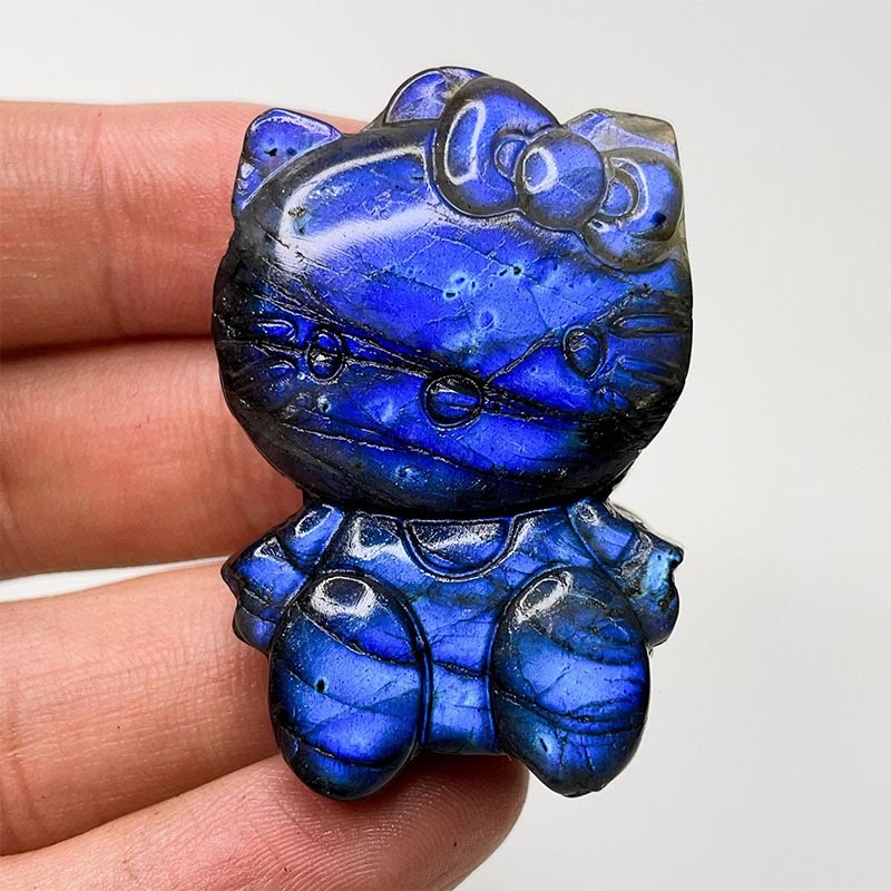 Ornamenti con faccia di luna in labradorite naturale Olivenorma , decorazione con pietre preziose 