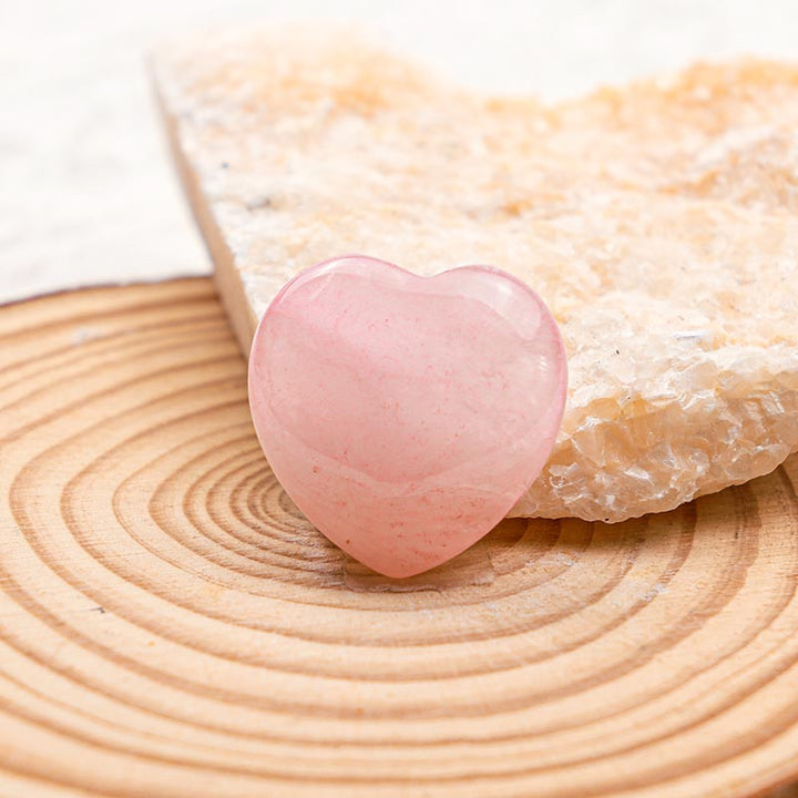 Olivenorma Rose Quartz Love Crystal Heart