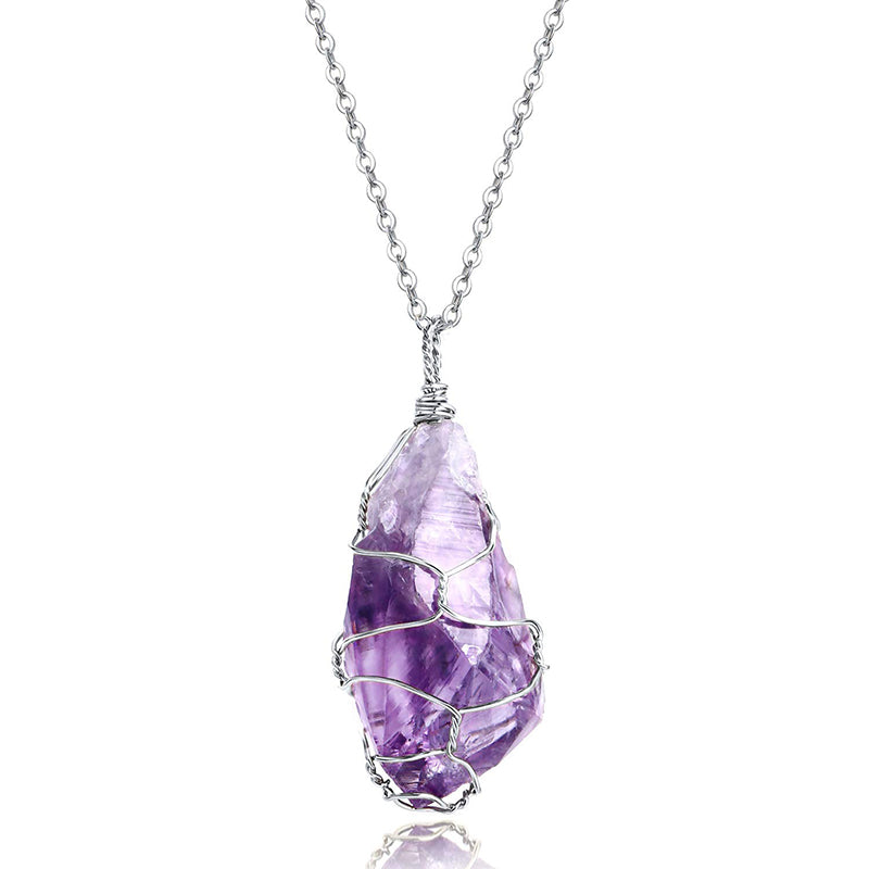 Collana di cristallo curativo di ametista Olivenorma