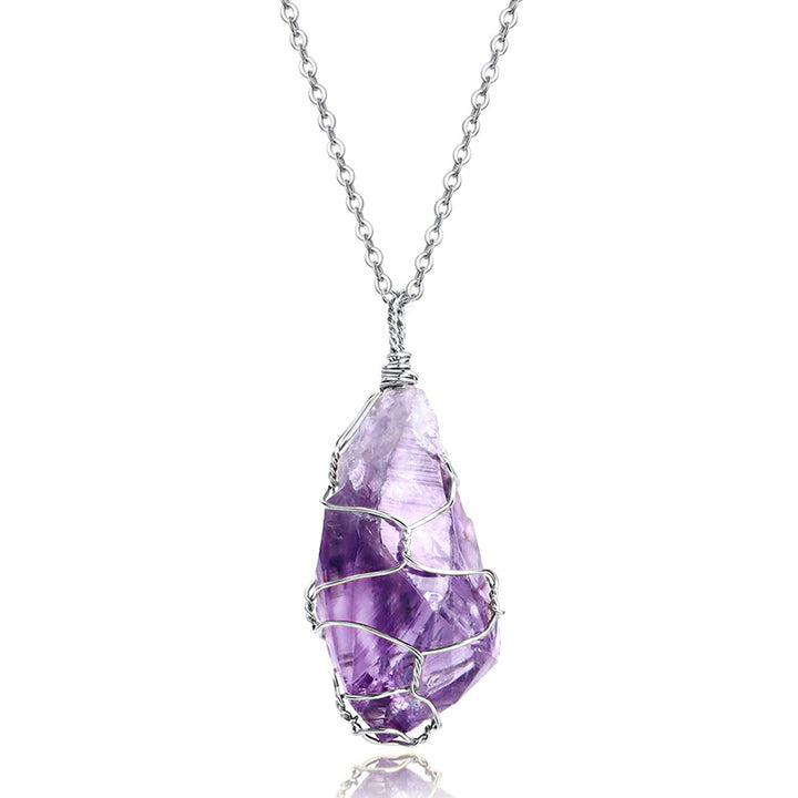 Collana di cristallo curativo di ametista Olivenorma