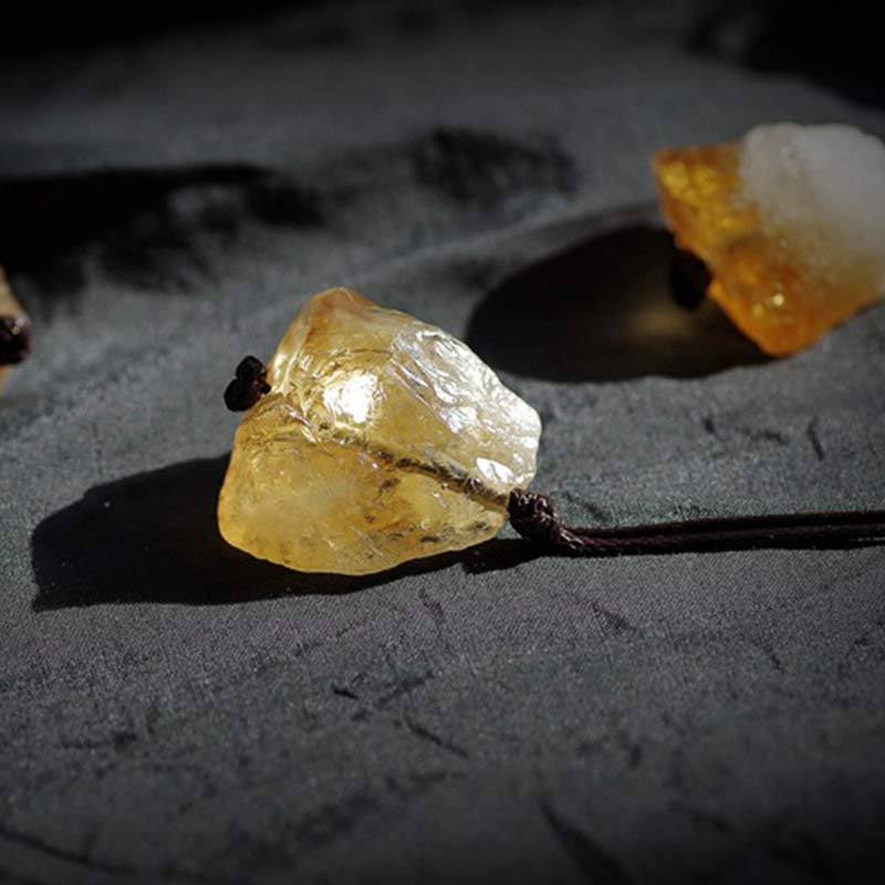 Collana con pietra preziosa naturale Citrino Prosperity