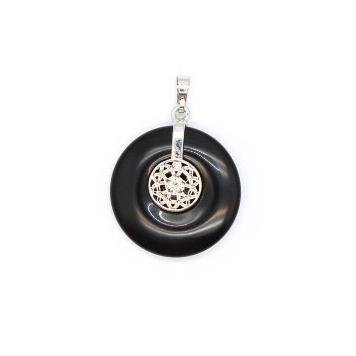 Collana con fibbia della pace in cristallo naturale Olivenorma e albero della vita