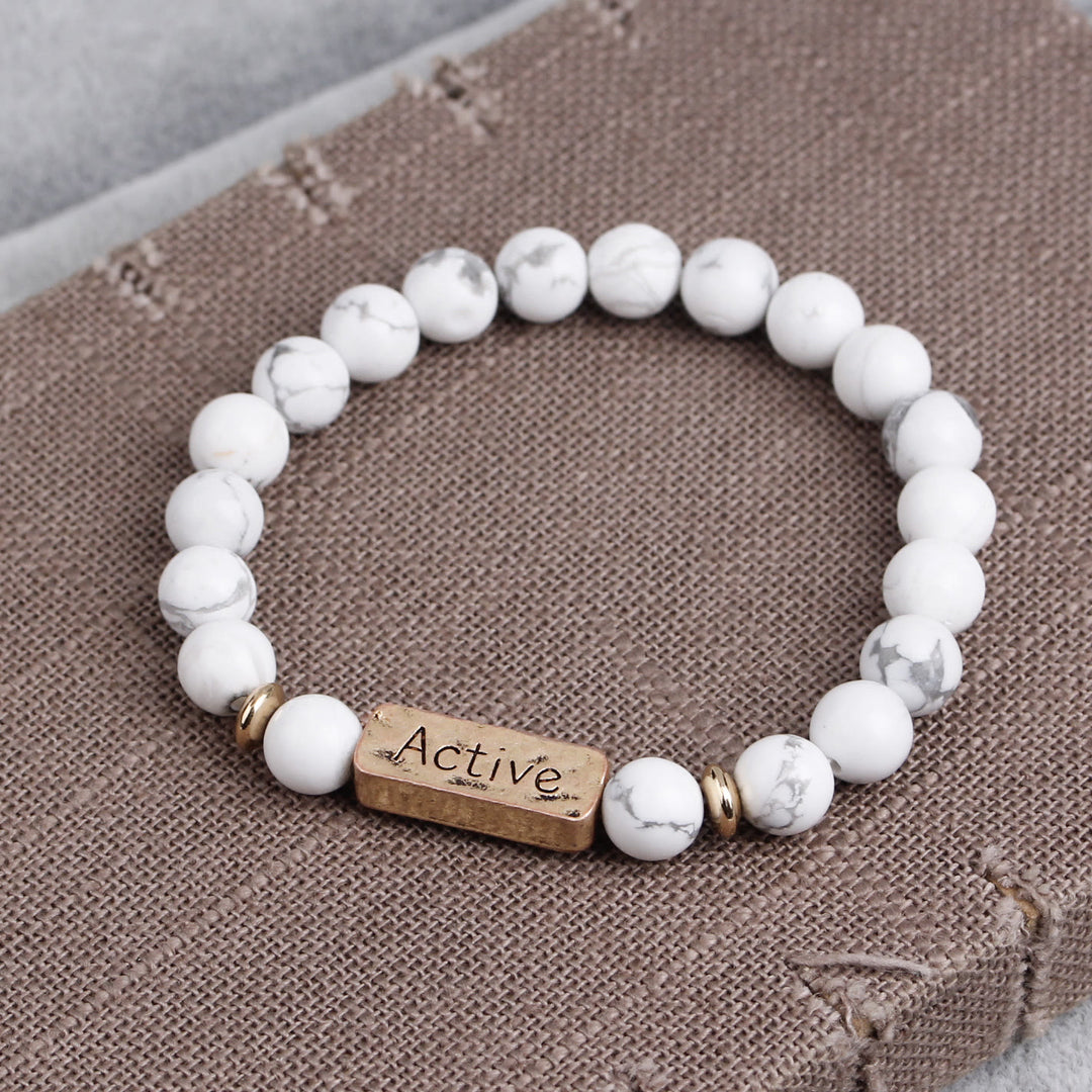 Bracciale con incisione Active Faith Olivenorma Natural Gemstone