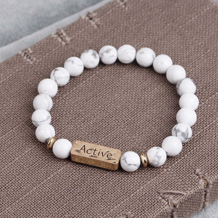 Bracciale con incisione Active Faith Olivenorma Natural Gemstone