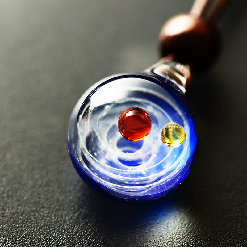 Collana in vetro con cielo stellato cosmico Olivenorma