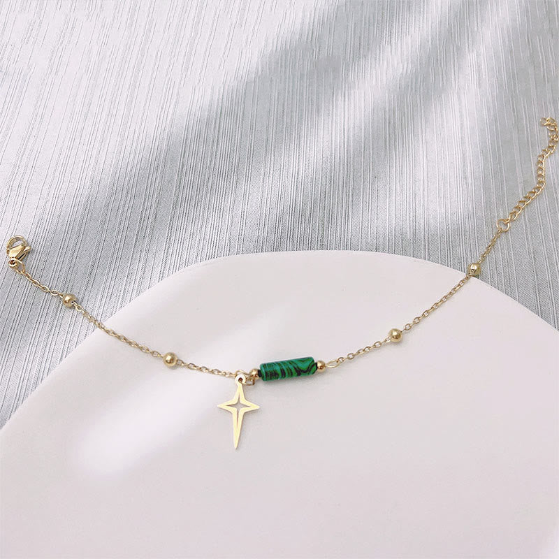 Olivenorma Natural Malachite Star Pendant Orecchini Collana Bracciale
