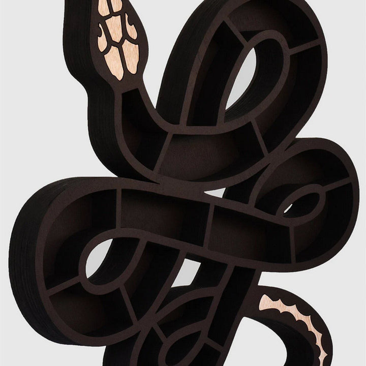 Olivenorma Mensola in cristallo Dark Snake fatta a mano