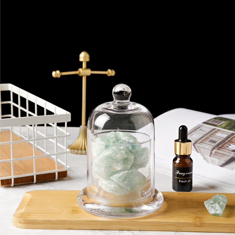 Olivenorma Diffusore Pietra Senza Fiamma Tazza Trasparente Cristallo Lampada Aromaterapia 