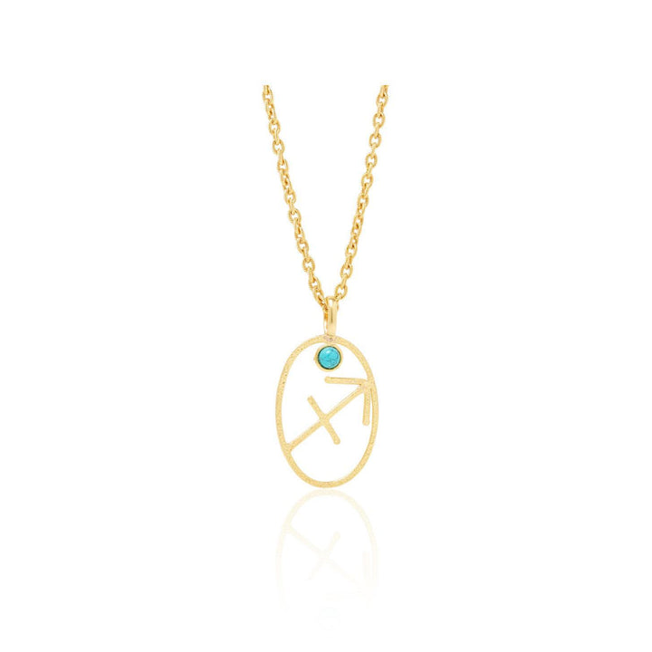 Collana con rune zodiacali cave Olivenorma Birthstone