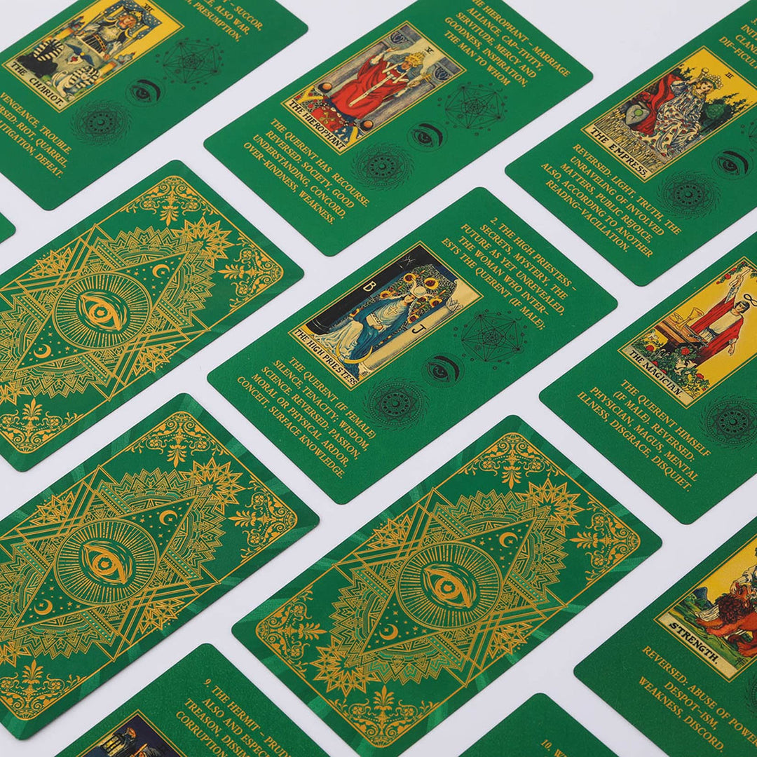 Olivenorma Foil Crystals Stone Tovaglia Set Mazzo di Tarocchi Carte