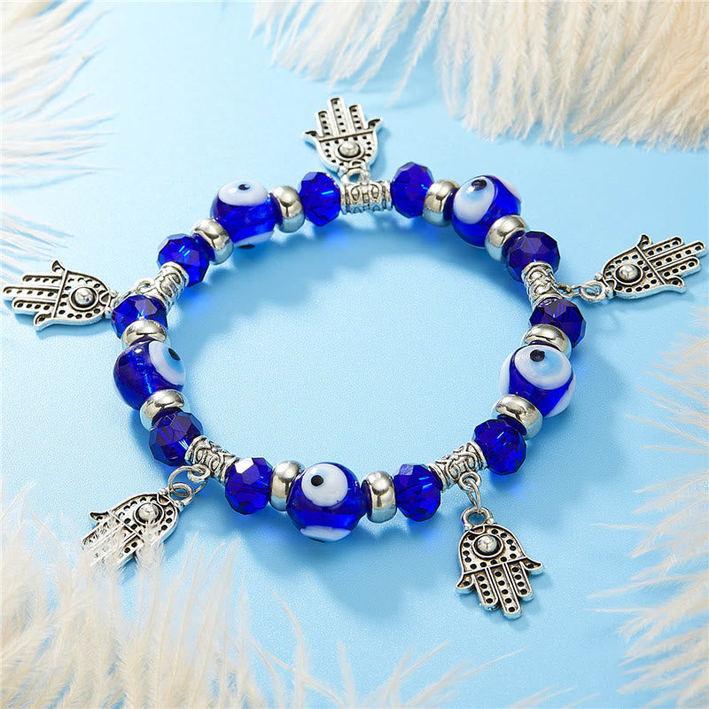 Olivenorma Evil Eye Hamsa Ciondolo Bracciale Zircone Epossidico