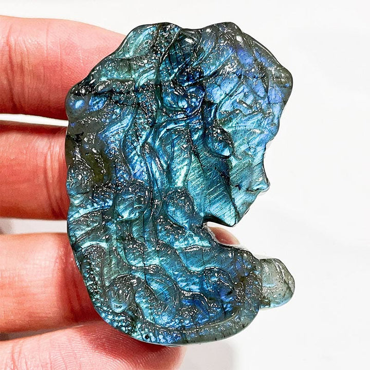 Ornamenti con faccia di luna in labradorite naturale Olivenorma , decorazione con pietre preziose 