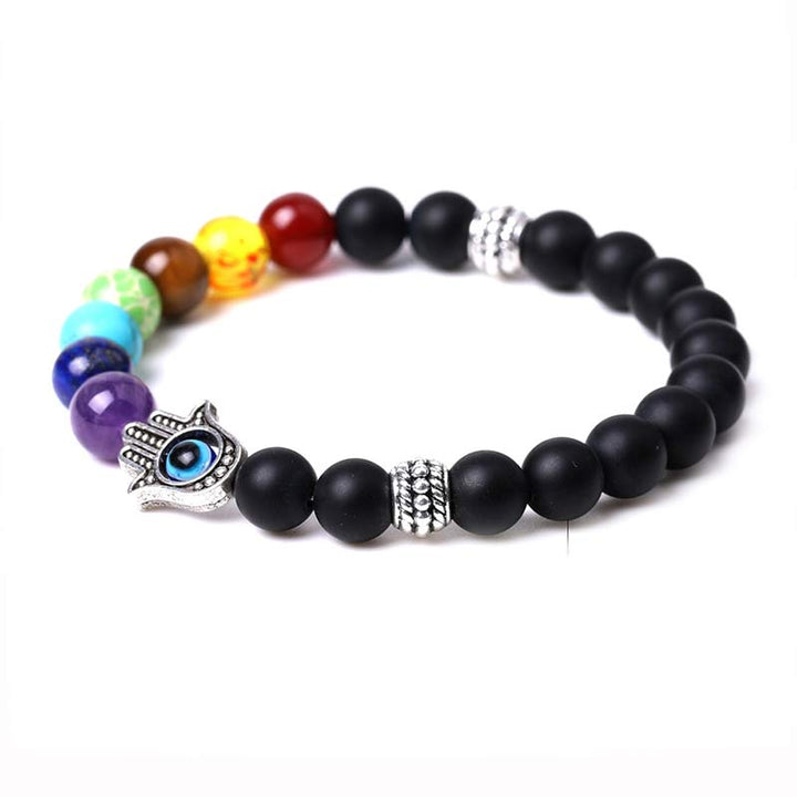 Bracciale Olivenorma Chakra naturale Hamsa e malocchio Reki