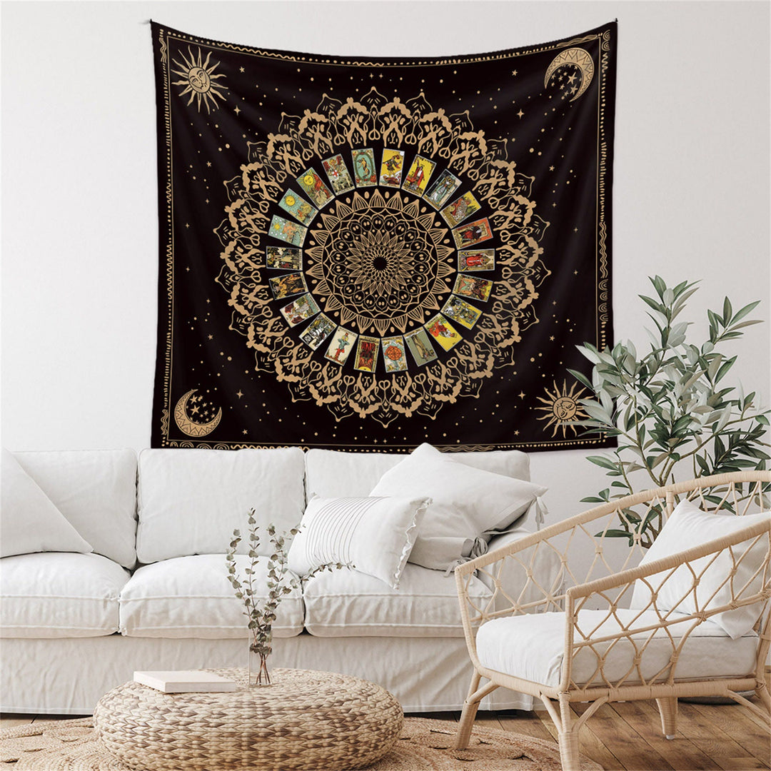 Olivenorma Vintage Tarot Sole e Luna Wall Art Tapestry