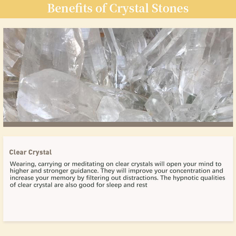 Gathering Fortune - Bracciale con pietre preziose di cristallo trasparente 