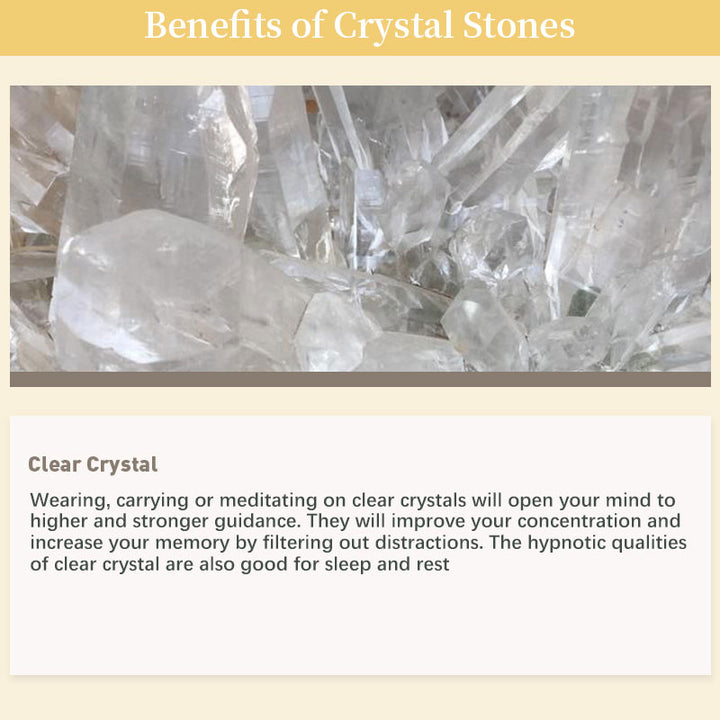 Gathering Fortune - Bracciale con pietre preziose di cristallo trasparente 