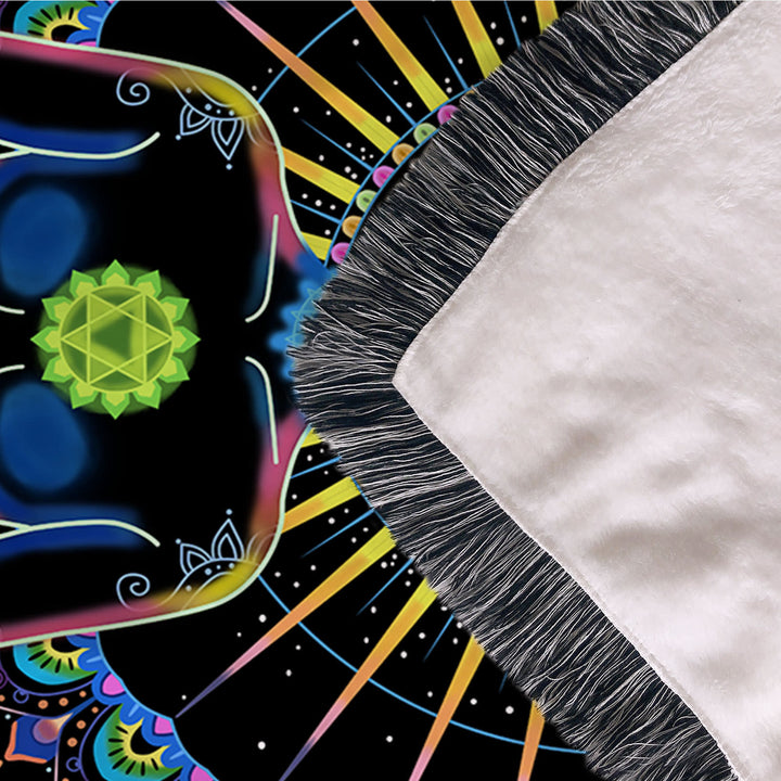 Olivenorma Meditazione Chakra Modello Pizzo Nappa Arazzo