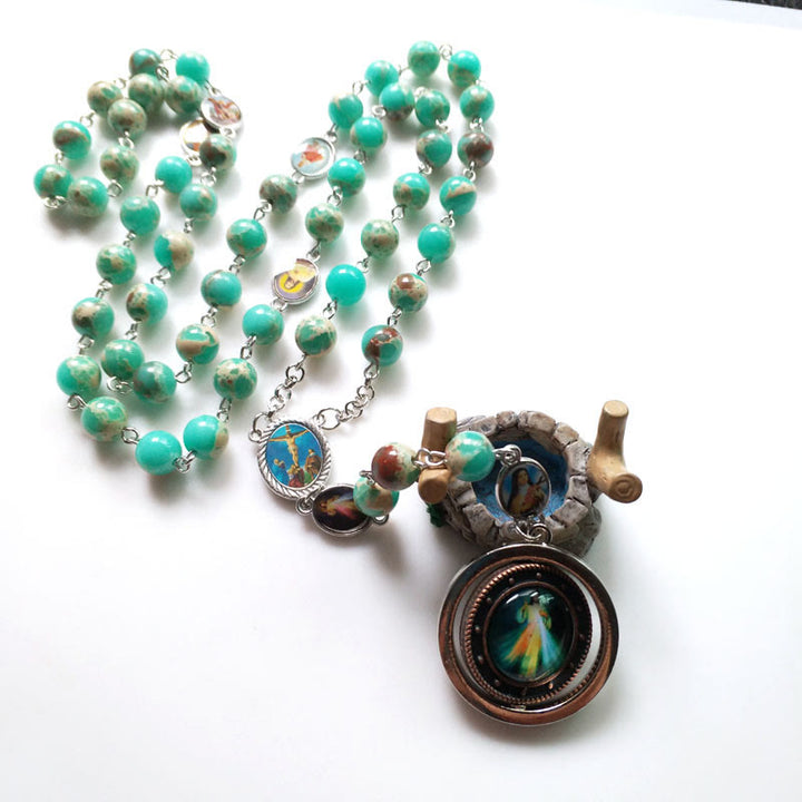 Collana Rosario della Misericordia della Vergine Maria dell'Imperatore Olivenorma
