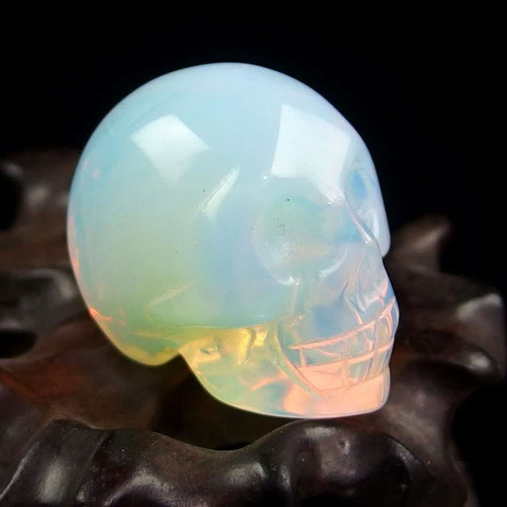 Decorazione teschio di cristallo opalite Olivenorma