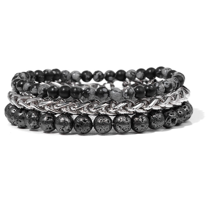 Olivenorma "Pace e calma" Bracciale in pietra rosa retrò